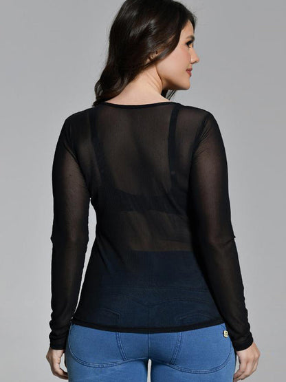 Halloween Skull Print Mesh T-shirt