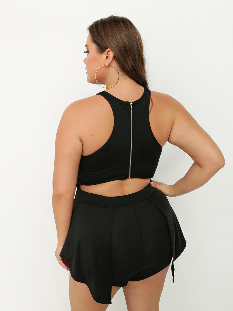 Halter Irregular Cut Out Jumpsuit