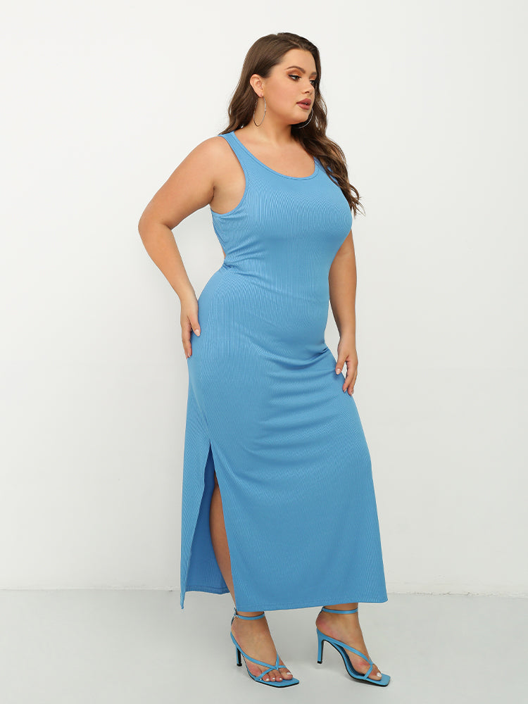 Backless Slit Bodycon Dress