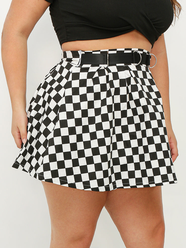 Checkerboard Mini Full Skirt
