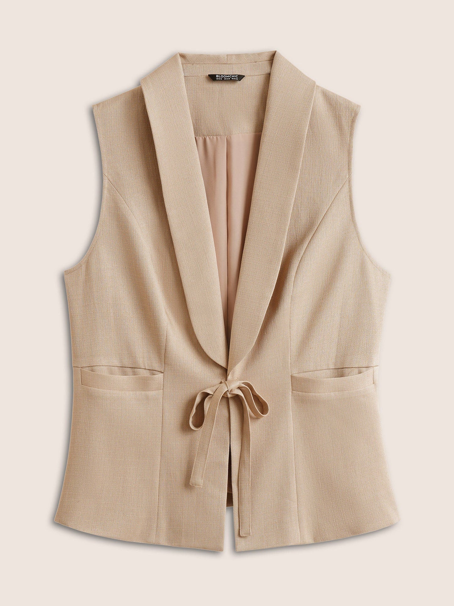 Solid Lapel Collar Ties Pocket Vest