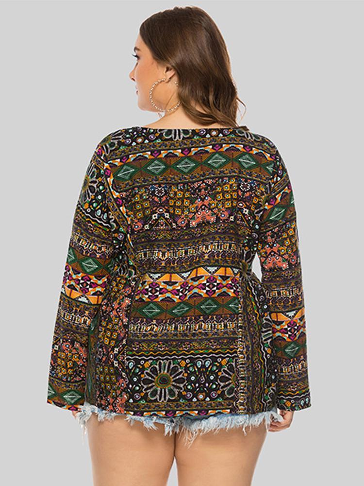 Ethnic Printed Round Neck T-shirt