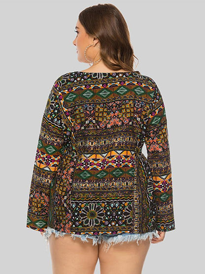 Ethnic Printed Round Neck T-shirt