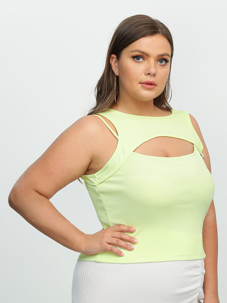 Cut Out Sleeveless Top