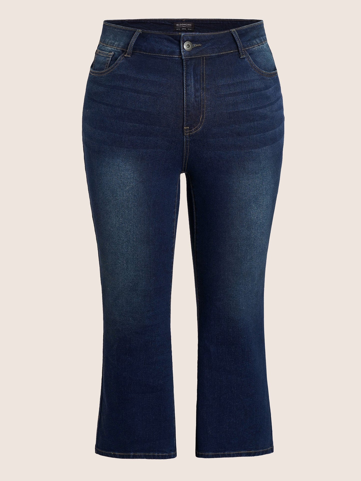 Zipper Fly Bootcut Dark Wash Jeans