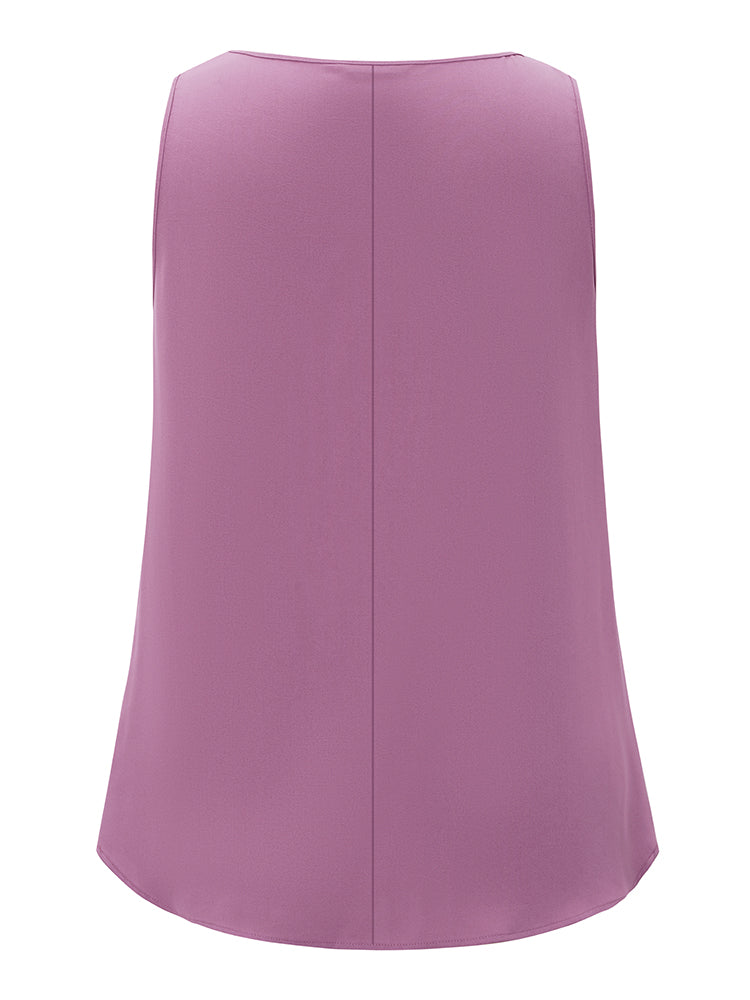 Plain Crochet Lace Sleeveless Tank Top