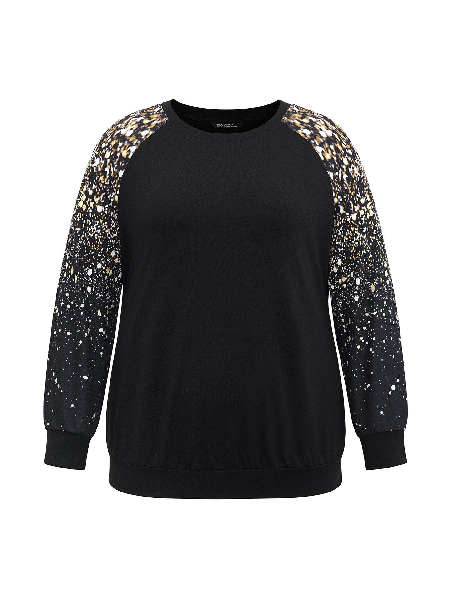 Ombre Boho Print Raglan Sleeve T-shirt