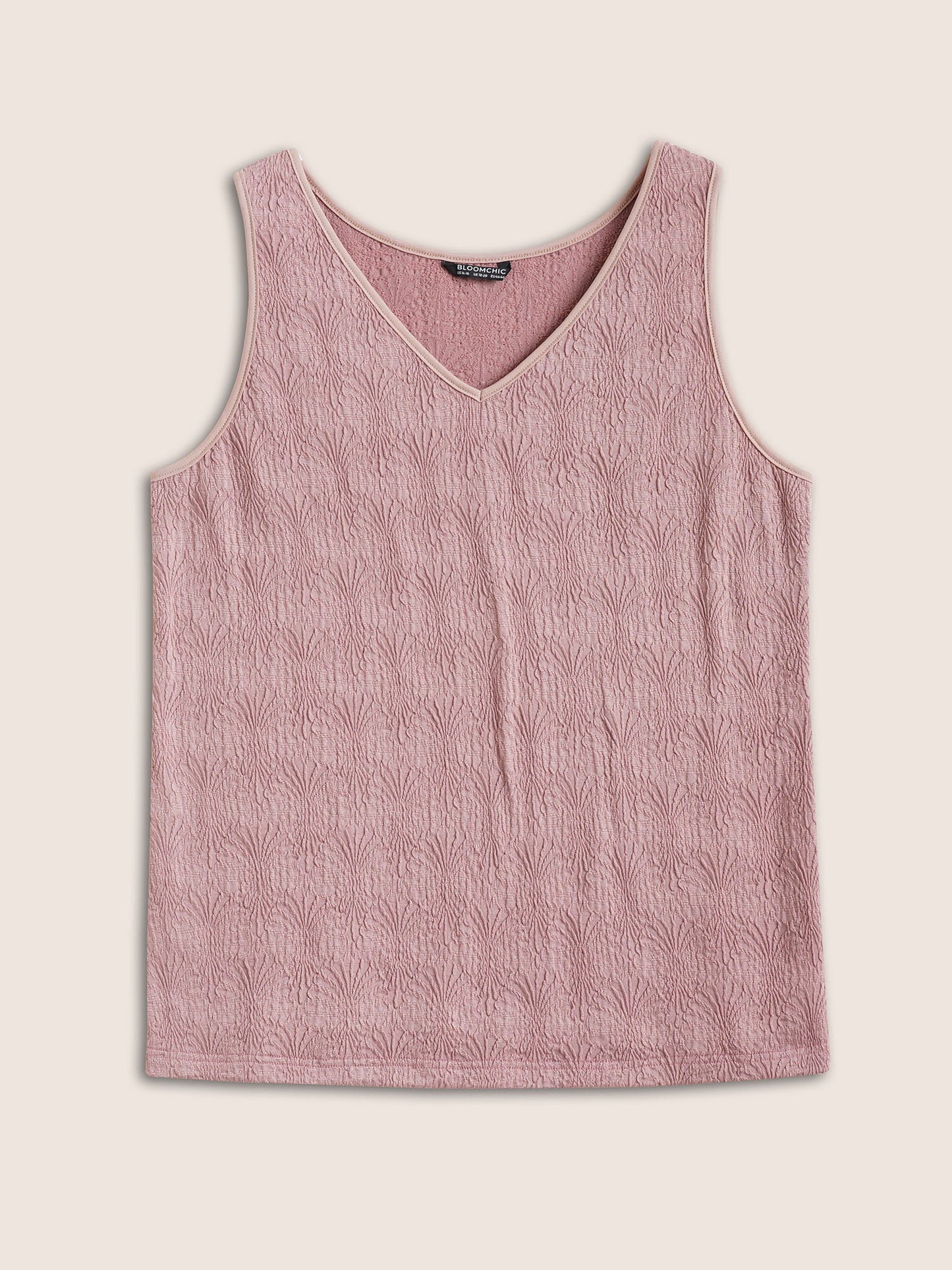 Solid Textured Jacquard Tank Top