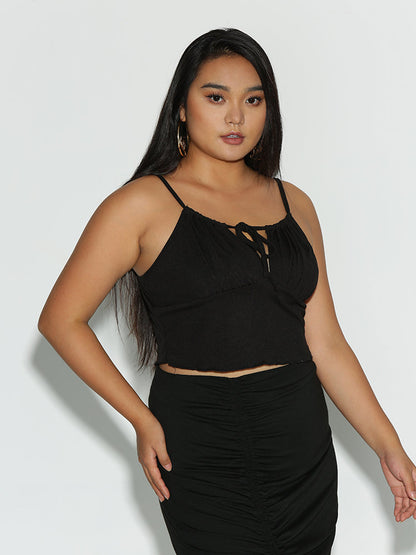 Keyhole Knotted Backless Top