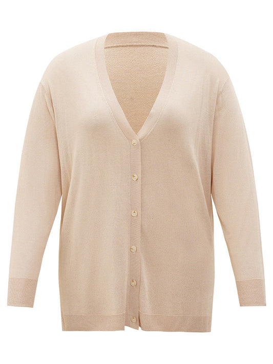 Supersoft Essentials Solid Button Through Loose Cardigan