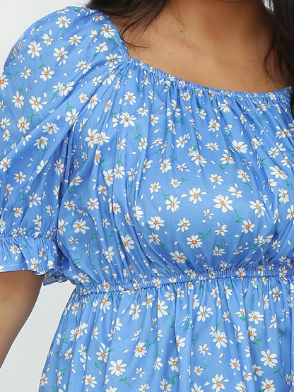 Ditsy Floral Puff Sleeve Blouse