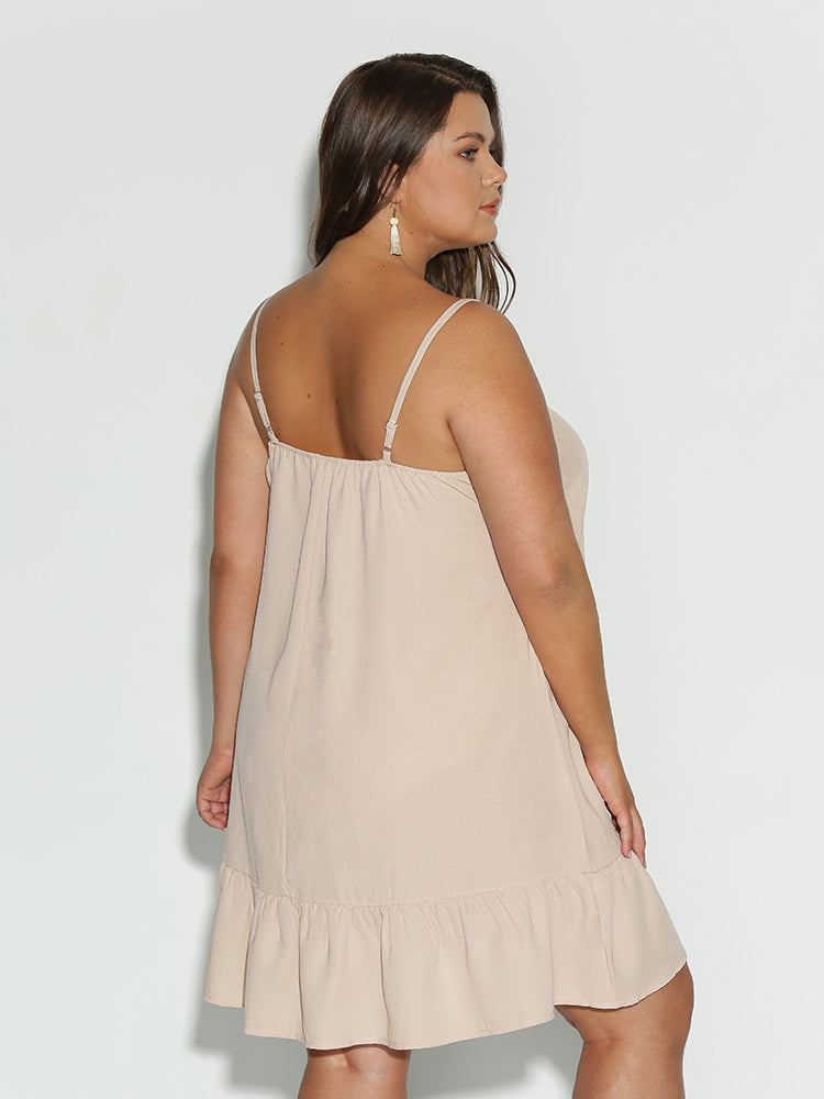 Tiered Hem Ruffle Cami Dress