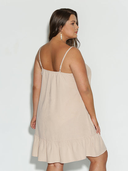 Tiered Hem Ruffle Cami Dress