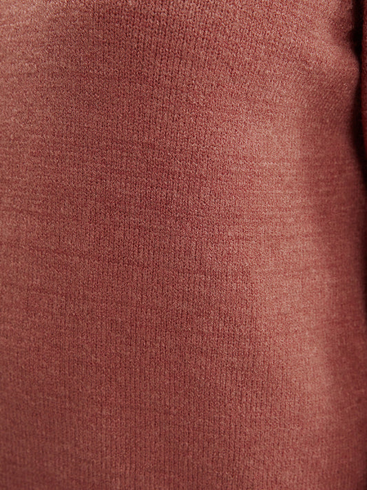 Solid Super Soft Plush Knit Button Detail Asymmetrical Knit Top