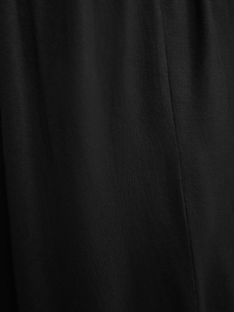 Solid Split Hem Lace Cami Night Dress