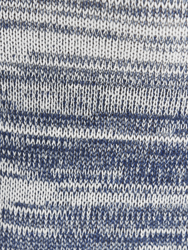 Ombre Contrast Mixed Yarn Knit Split Hem Knit Top