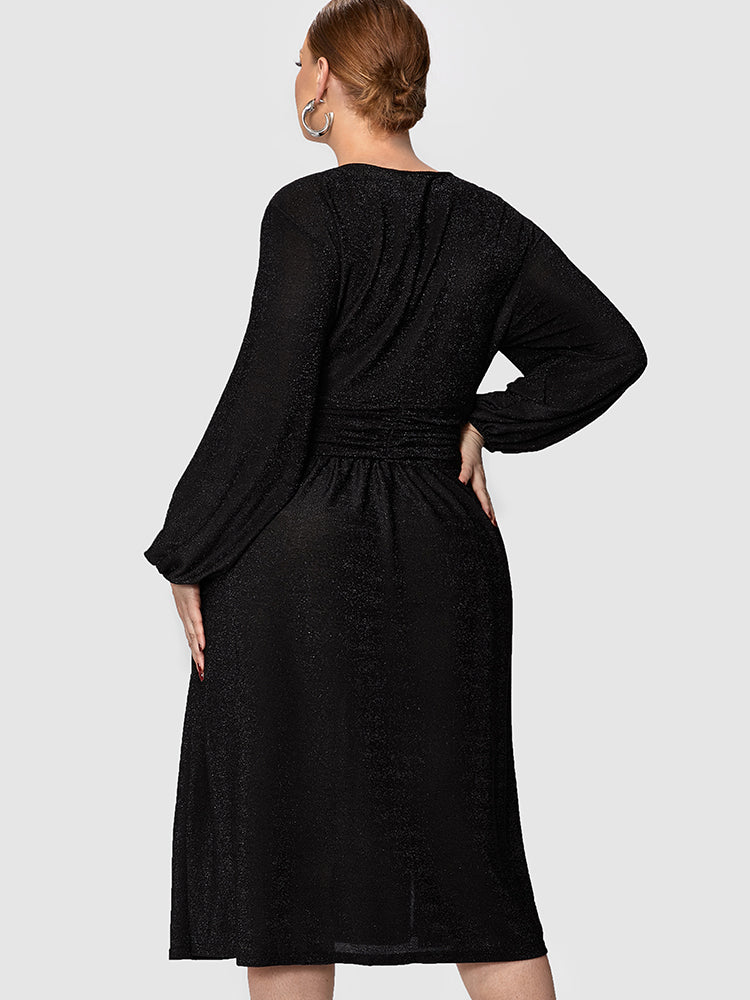 High Split V-neck Dress