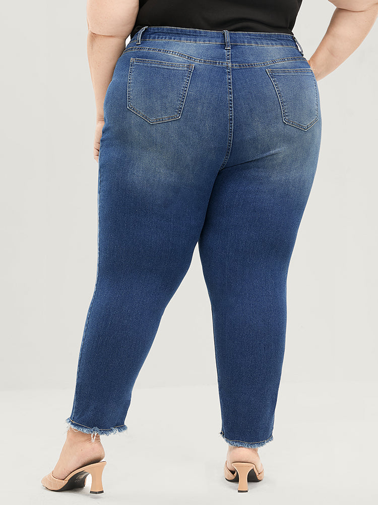 Skinny Very Stretchy Mid Rise Medium Wash Sculpt Waist Jeans