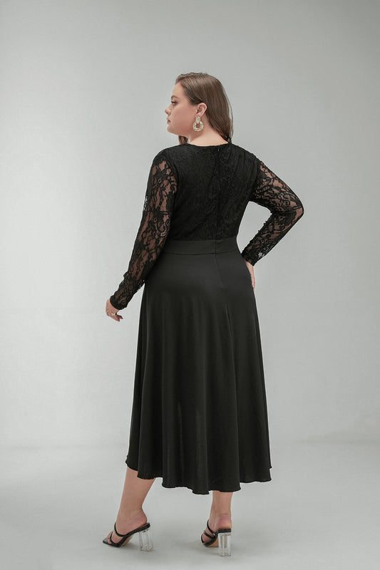 Lace Irregular Hem Dress