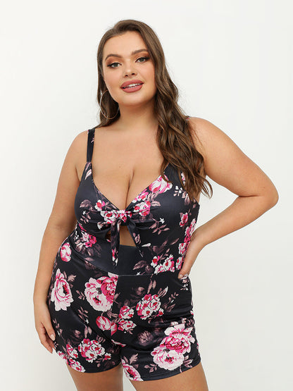 Floral Sexy Knotted Jumpsuit