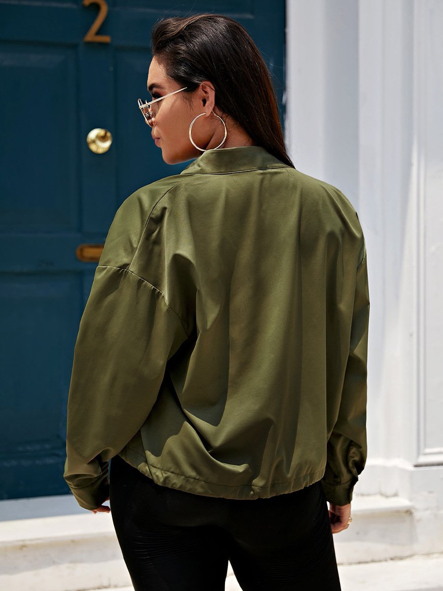 Big Pockets Stand Collar Jacket