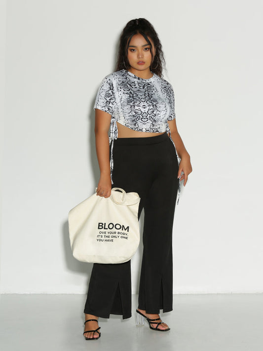 Snakeskin Knotted Side Top