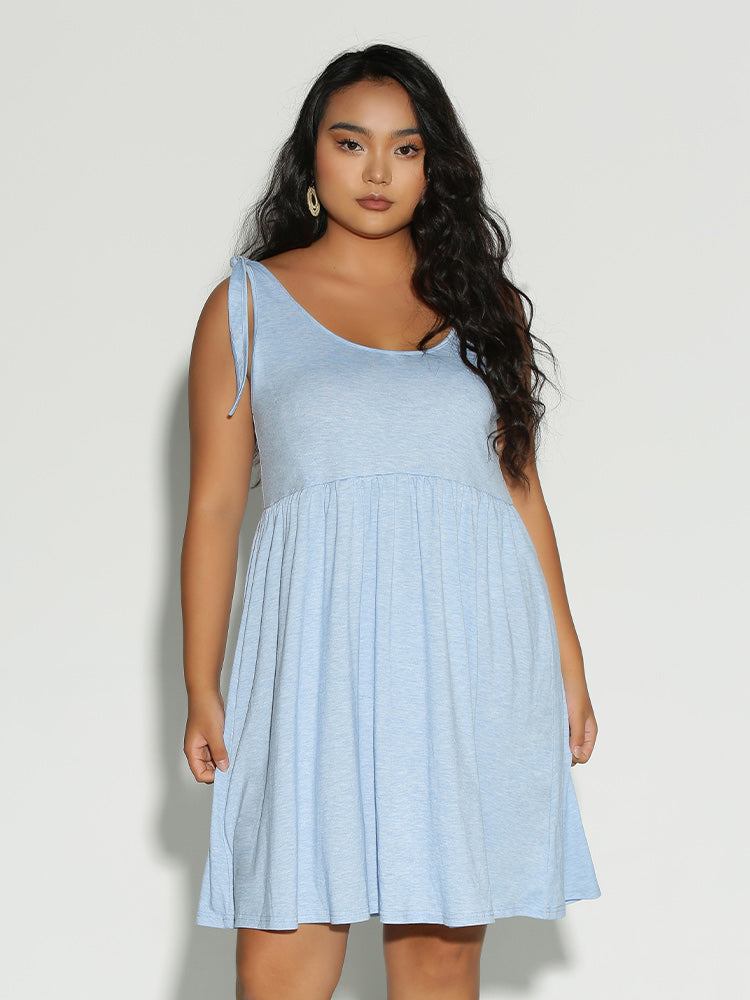 Tiered Knotted Shoulder Dress