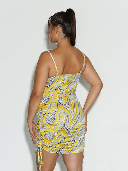 Cut Out Ruched Dress