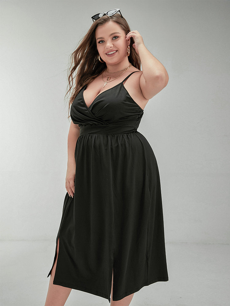 V Neck Suspender Dress