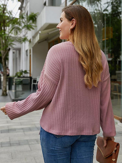 Casual Pleated Design Solid Color T-shirt