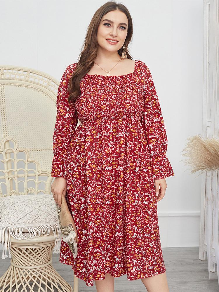 Backless Ditsy Floral Boho Dresses