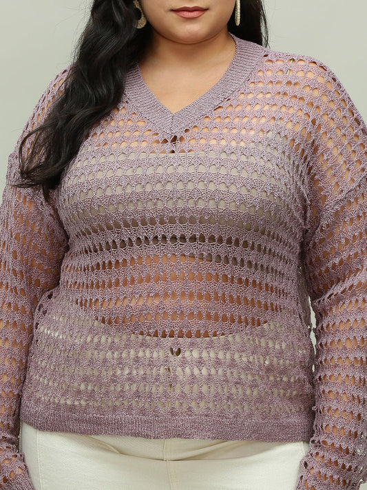 Cut Out V-Neck Sweater