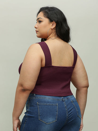 Form-Fitting Cropped Tank Top