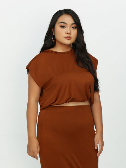 Cap Sleeve Round Neck T-Shirt