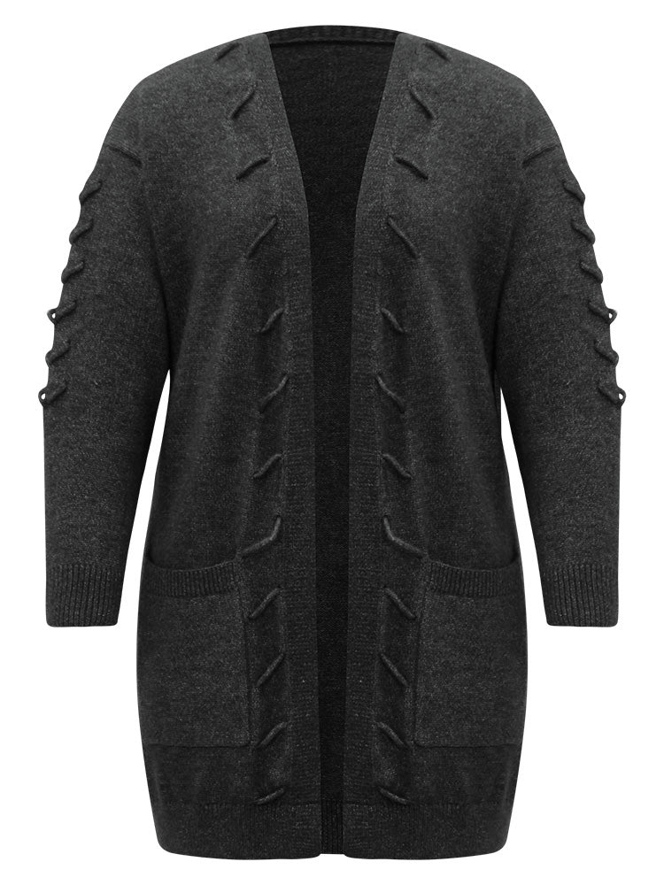 Supersoft Essentials Textured Heather Pocket Cardigan