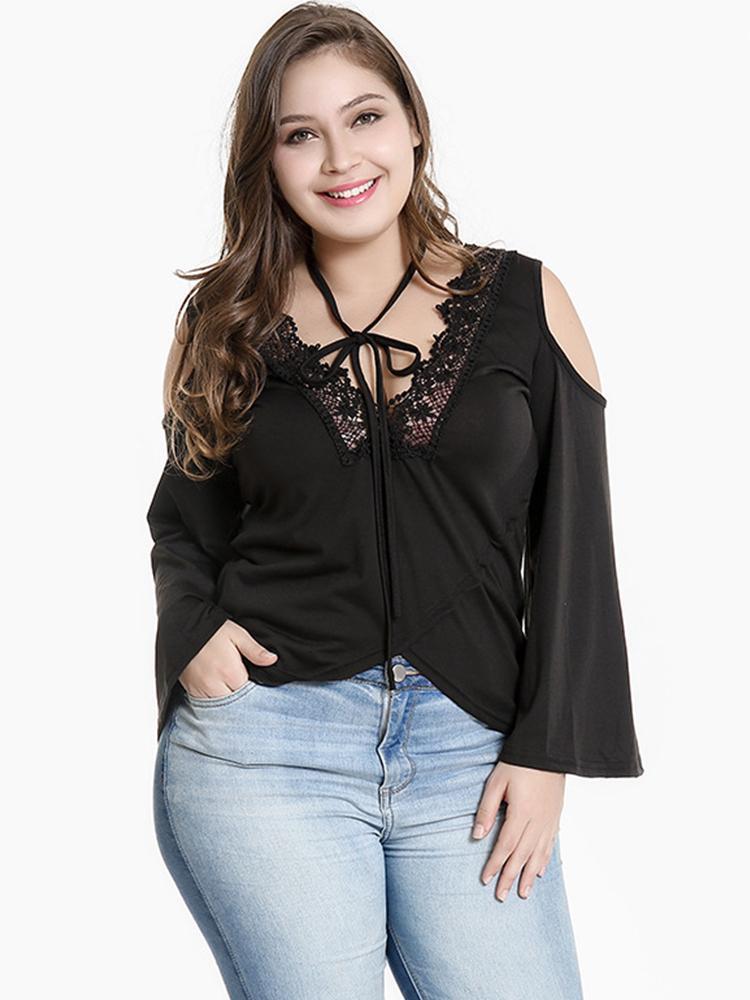 Lace Hollow Out Sexy Halter Top