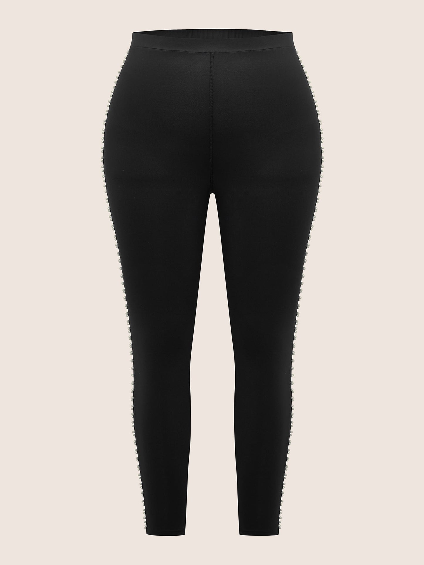 Pearl Beaded High Rise Skinny Leggings