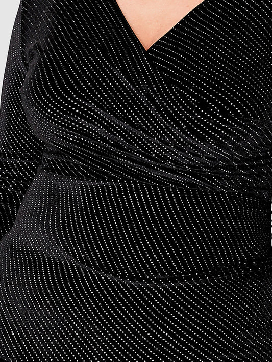 V Neck Split Bodycon Dress