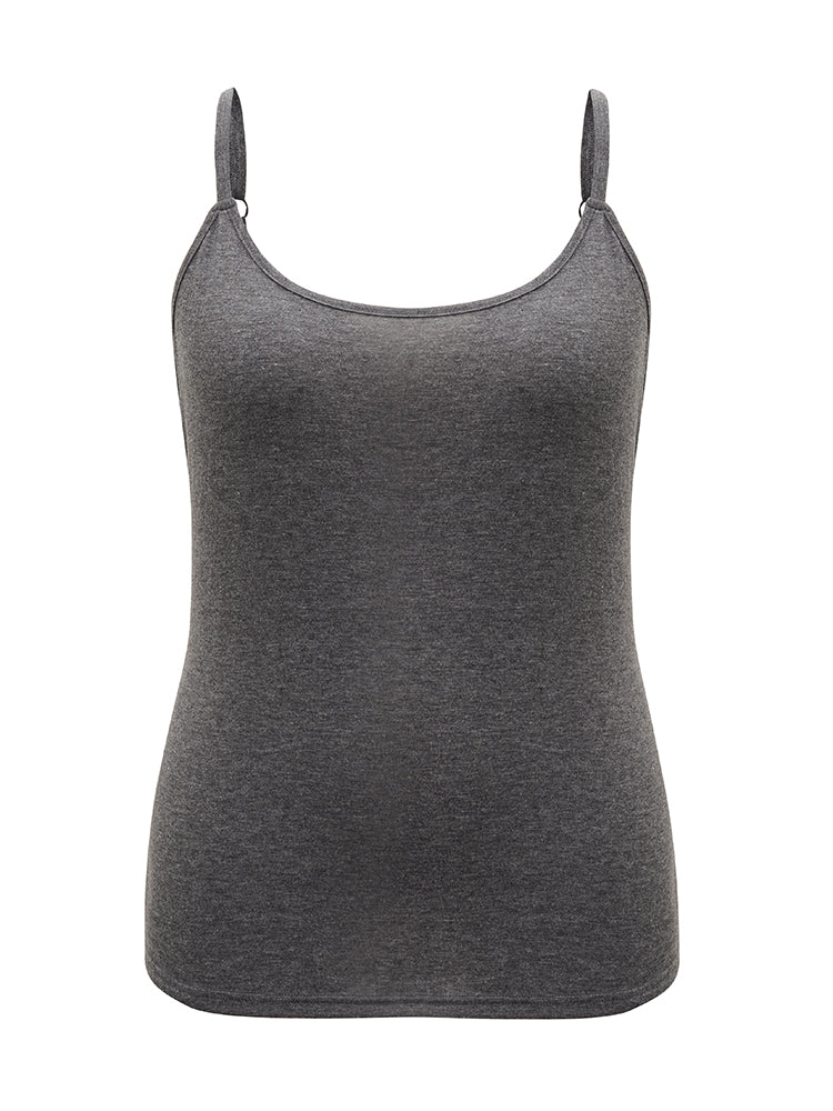 Solid Heather Adjustable Straps Cami