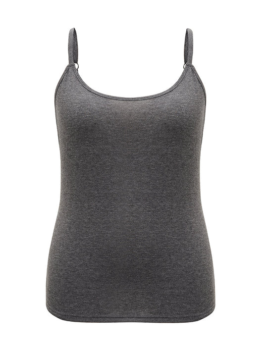 Solid Heather Adjustable Straps Cami