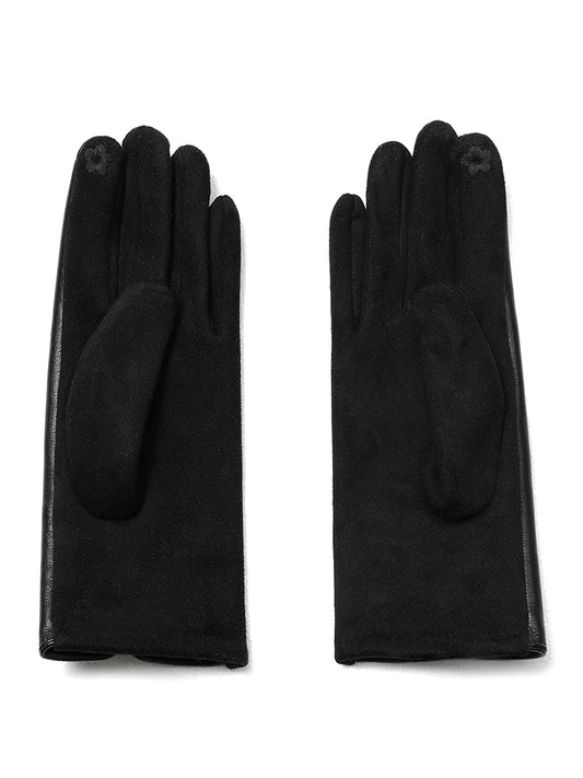 Warm & Cozy Solid Fur Ball Detail Gloves