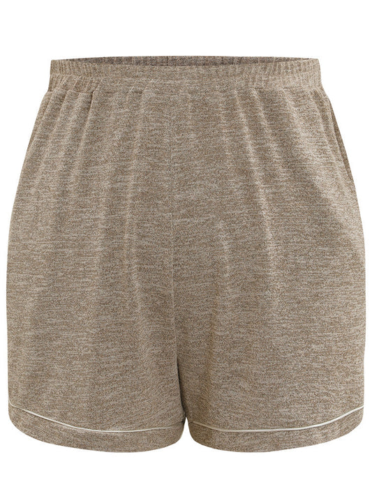 Contrast Seam Detail High Rise Sleep Shorts