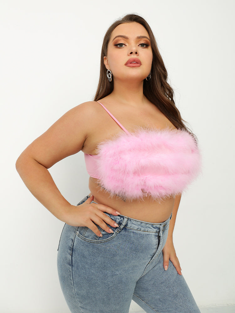 Fluffy Sexy Cami Crop Top