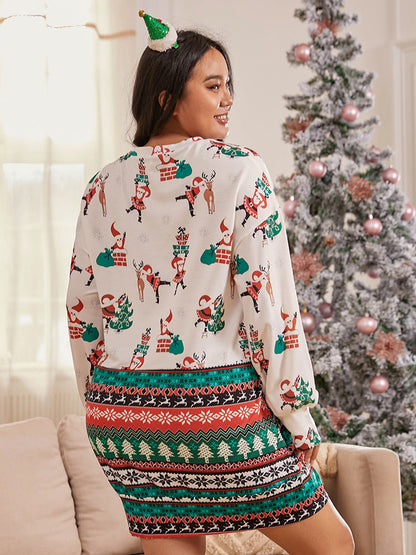 Christmas Print Casual Dress