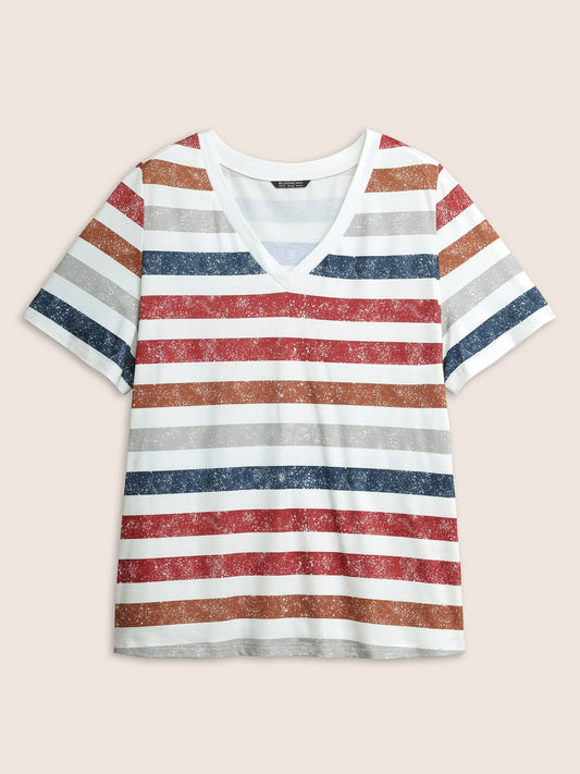 Contrast Contrast V Neck T-shirt