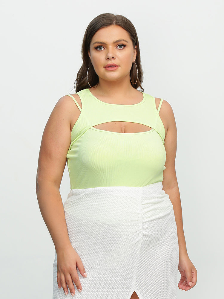 Cut Out Sleeveless Top