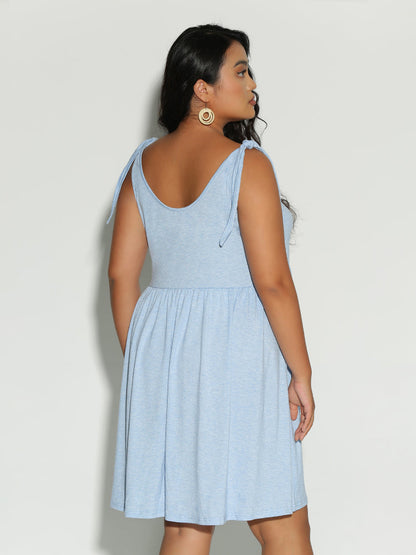 Tiered Knotted Shoulder Dress