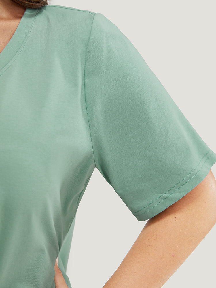 UltraCool Solid Slightly Stretchy Drop Shoulder T-shirt