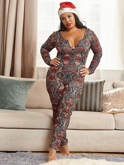Ethnic Printed Slim Fit Jumpsuit