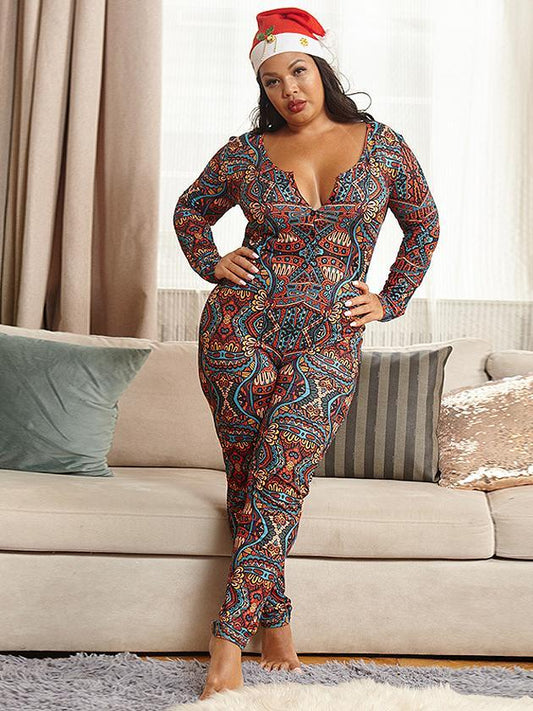 Ethnic Printed Slim Fit Jumpsuit
